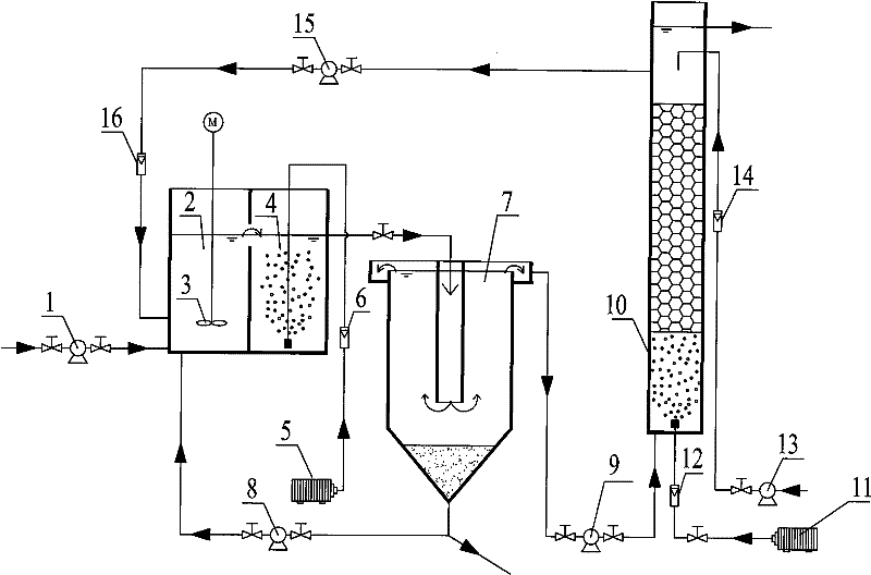 Aeration biological filter device and process for carbon-nitrogen pre-separation