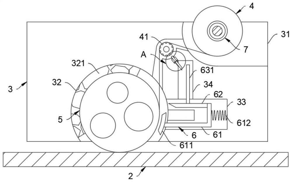 Automatic winding device for acetate cloth tape of automobile wiring harness