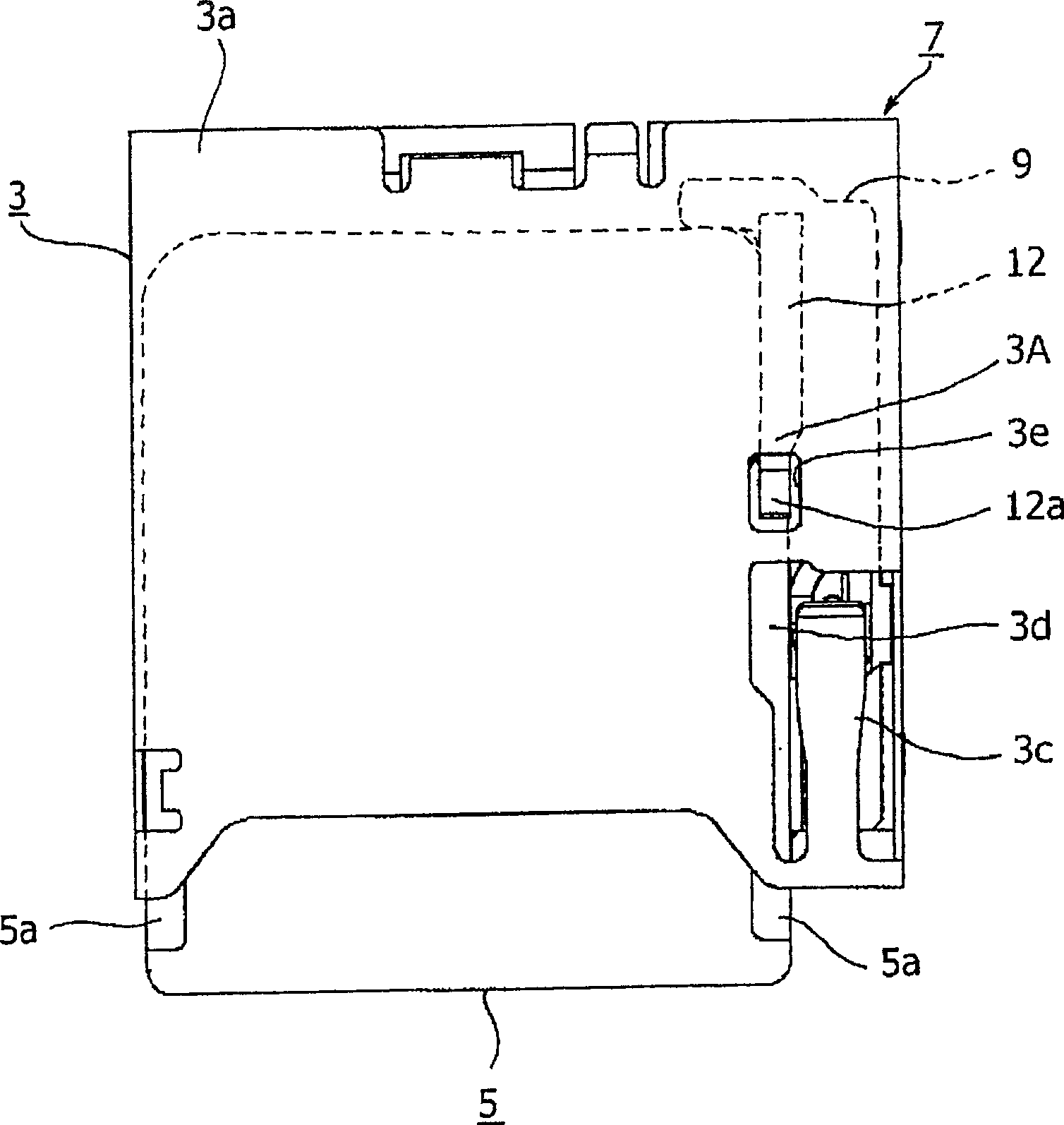 Connector mechanism for card