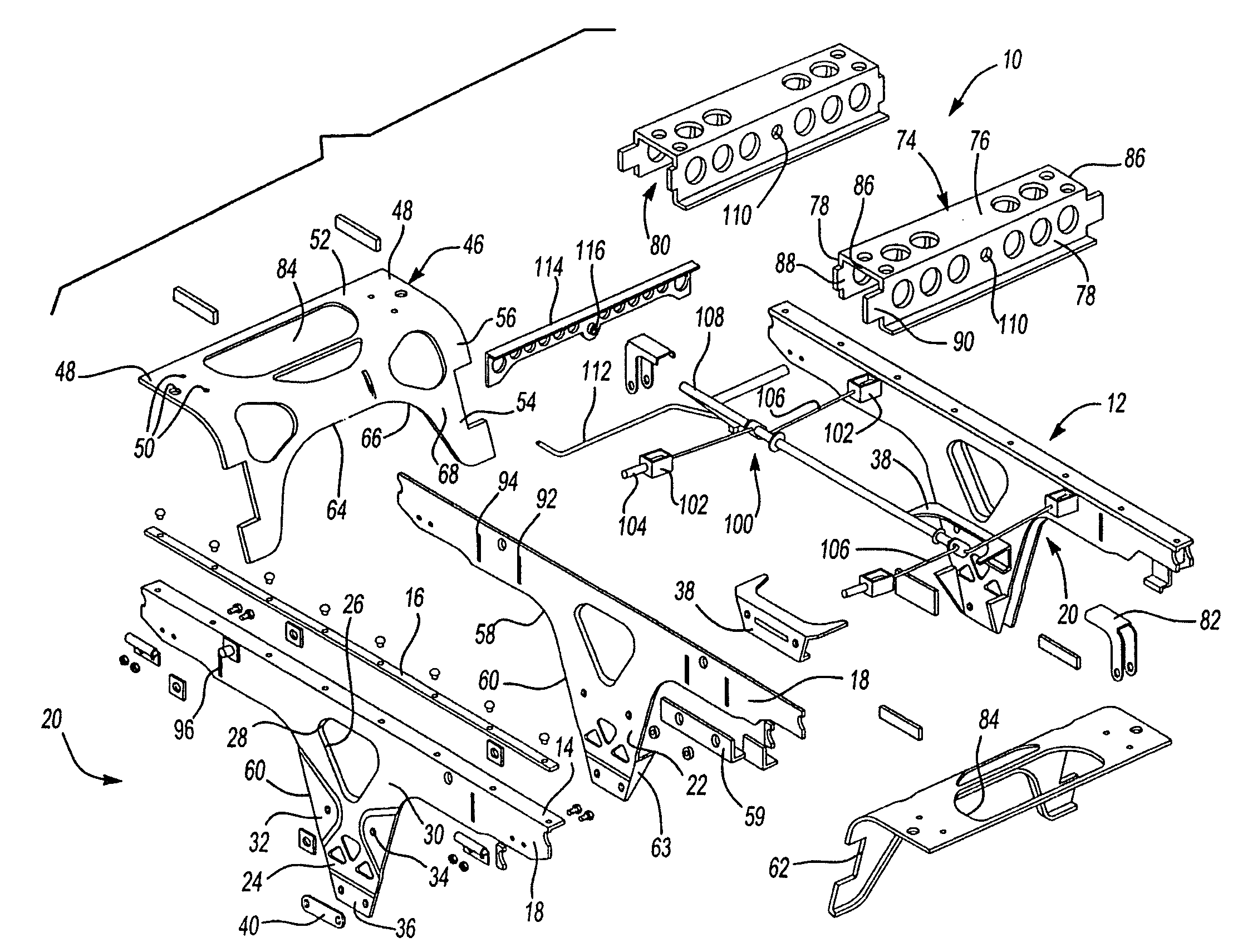 Lightweight reinforced tractor-trailer slider