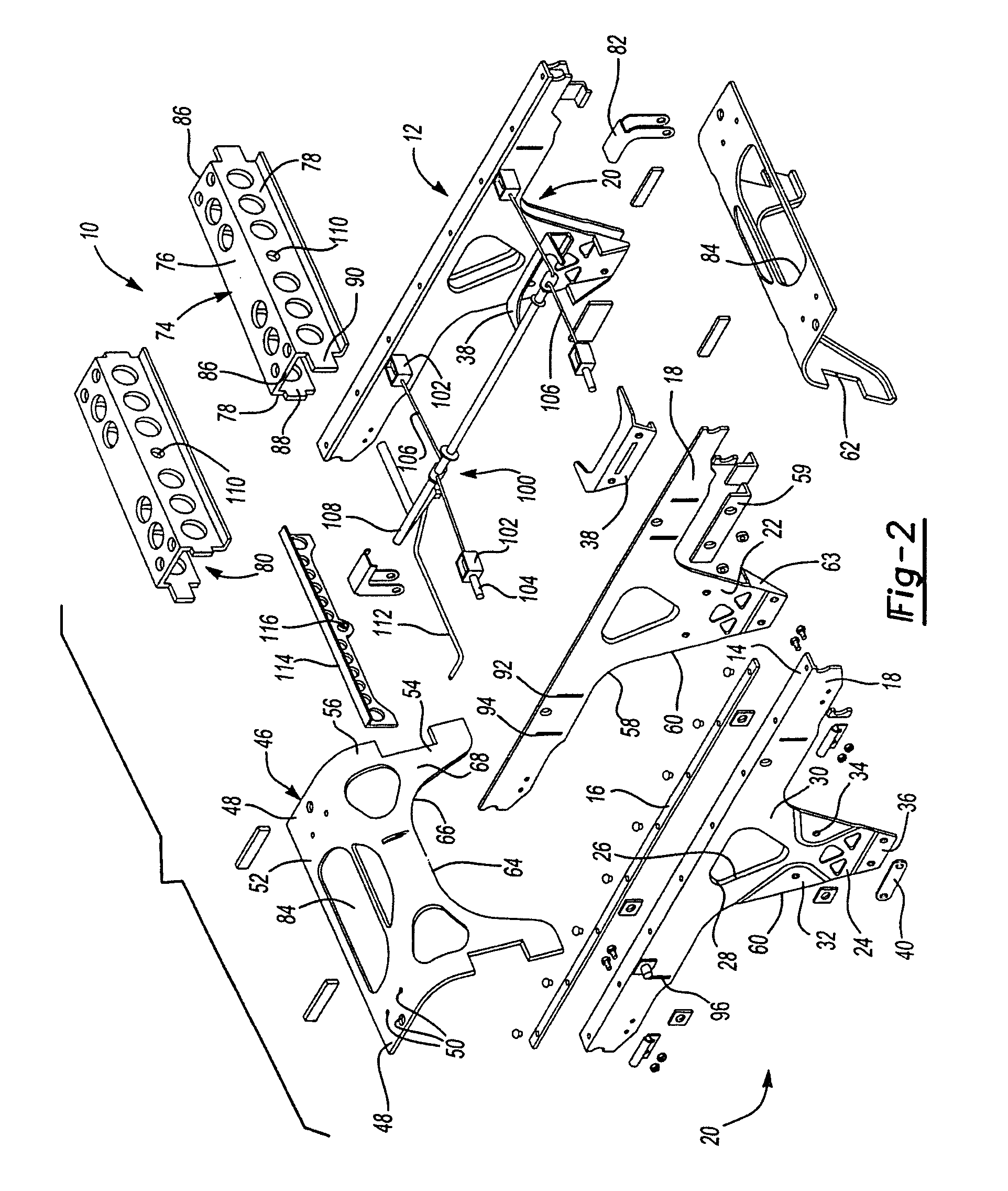 Lightweight reinforced tractor-trailer slider