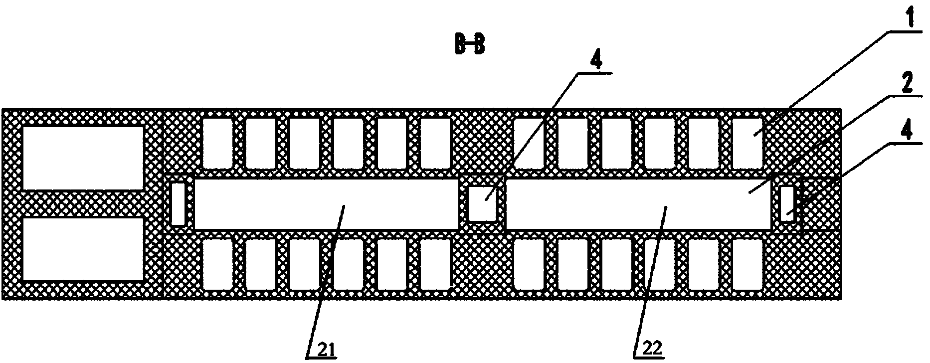 Vertical furnace carbonization chamber with internal gas collection cavities