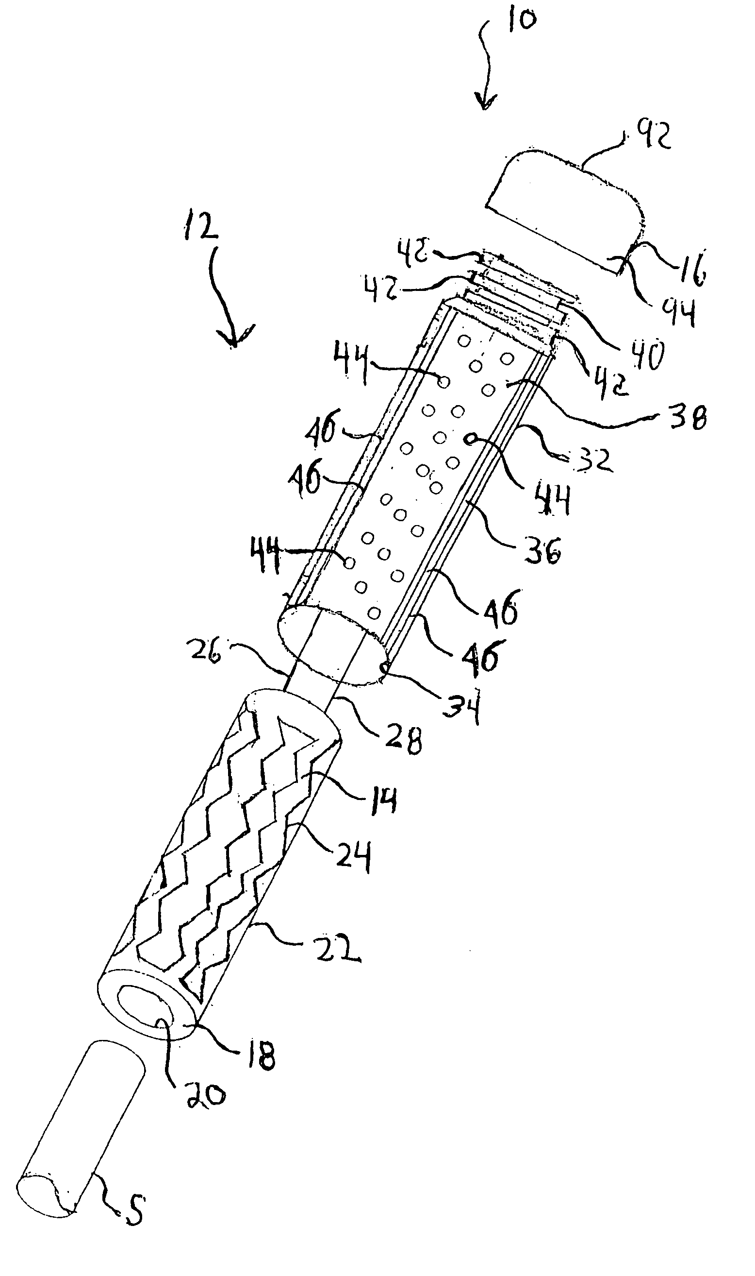 Electrically heated hand grip