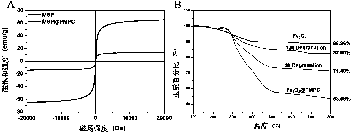 Core-shell magnetic composite particle coated with phosphorylcholine-containing polymer and preparation method thereof