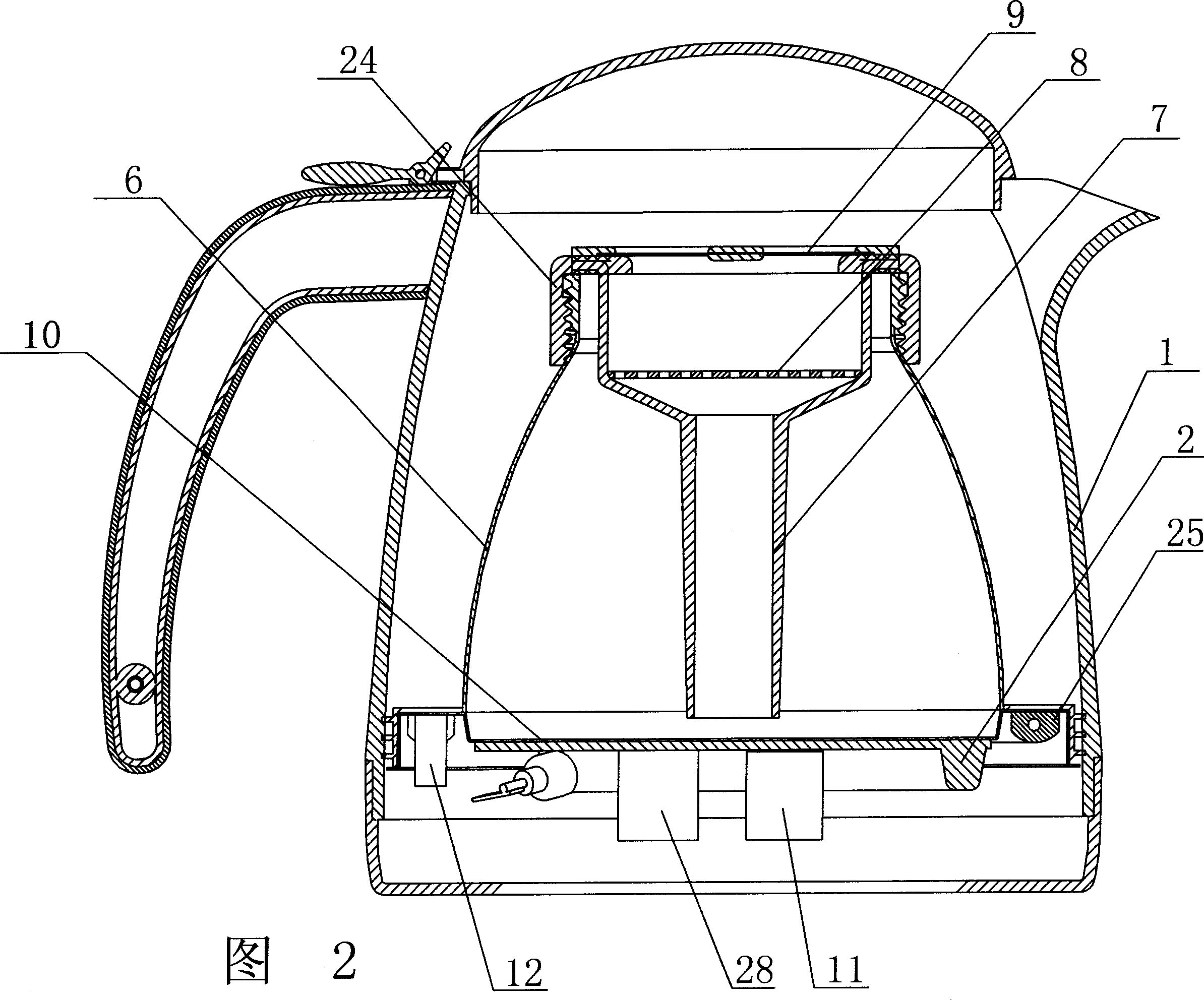 Kettle for boiling beverge, electric kettle and wireless electric kettle