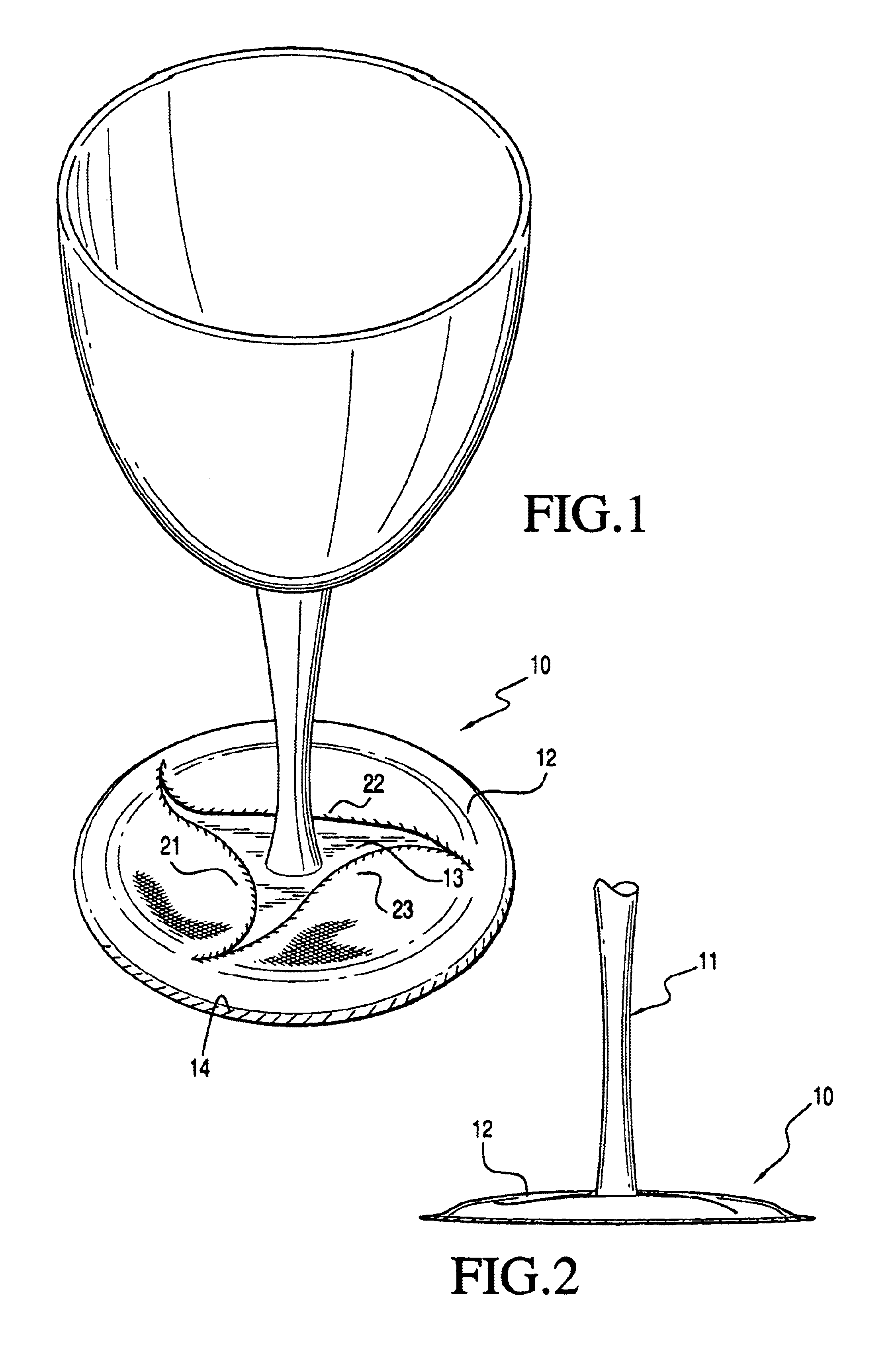 Coaster for stemware