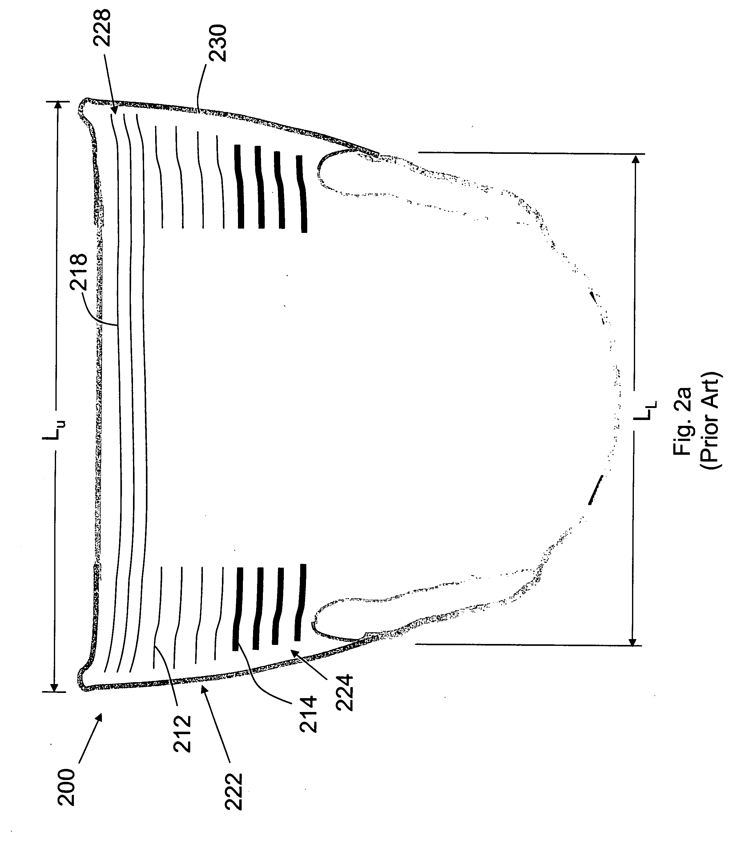 Extensible laminate having elastics of differing elastic properties