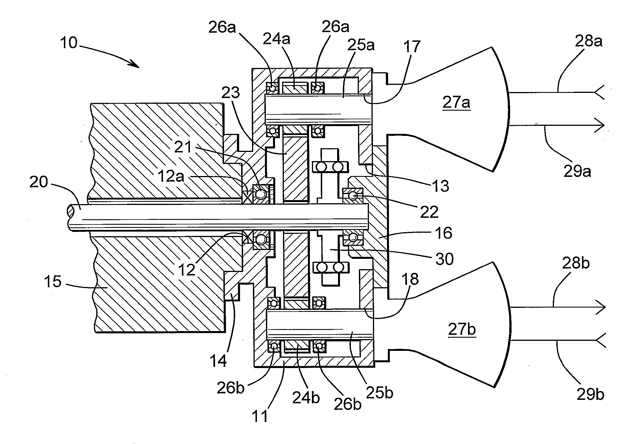 Hydraulic power output unit and hydraulic hybrid drive system including same