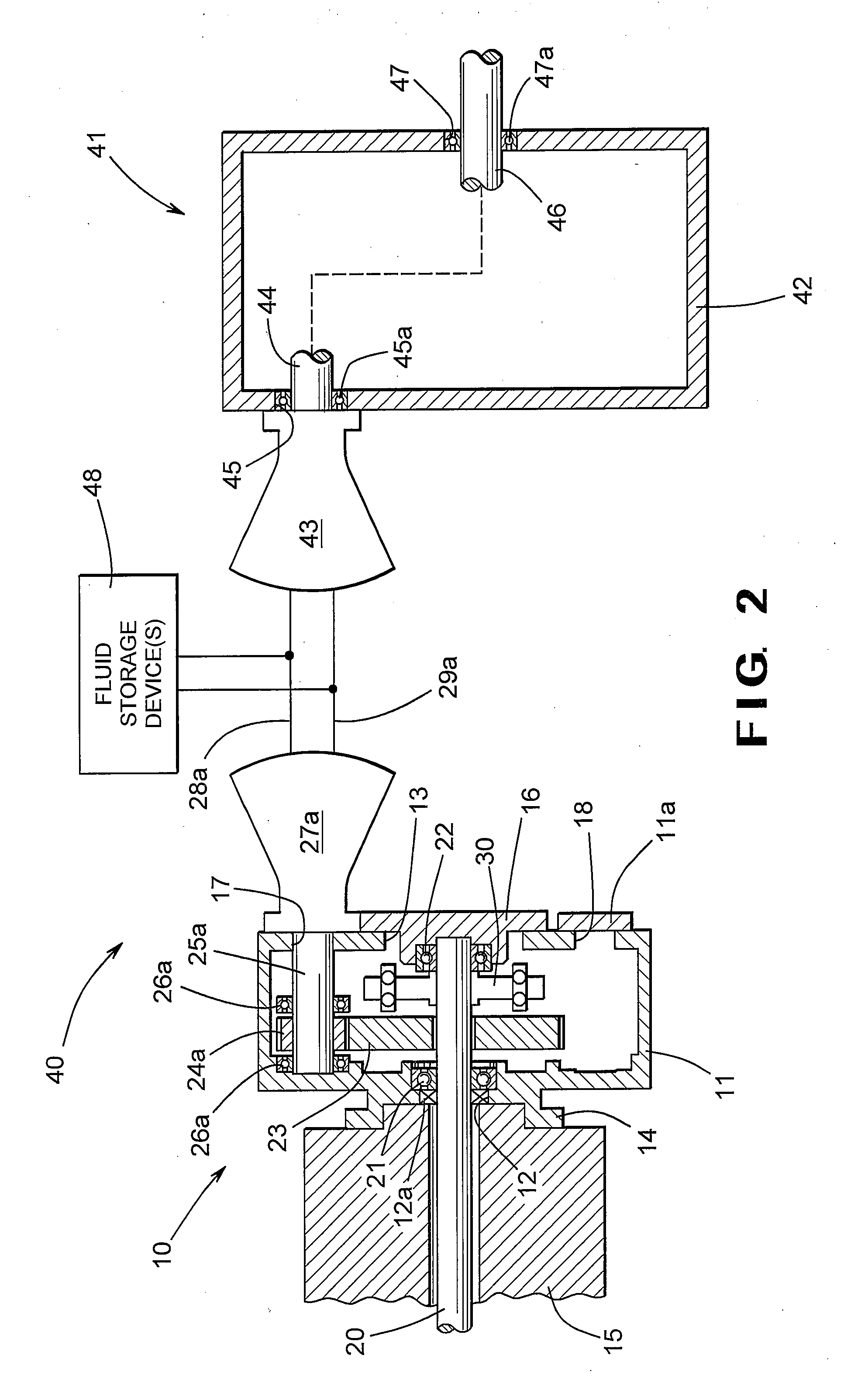 Hydraulic power output unit and hydraulic hybrid drive system including same