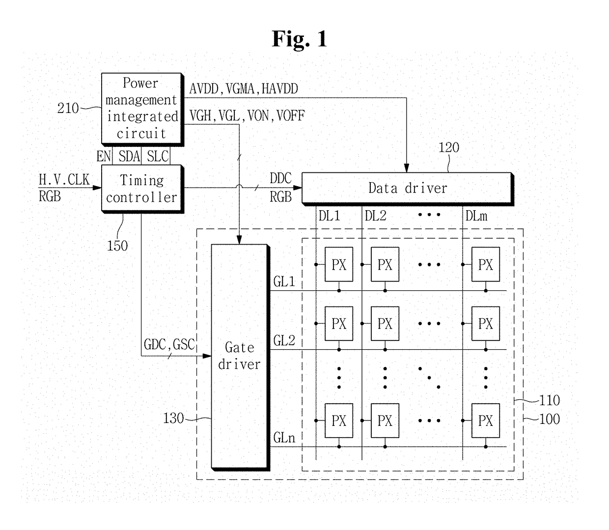 Power control circuit for display device