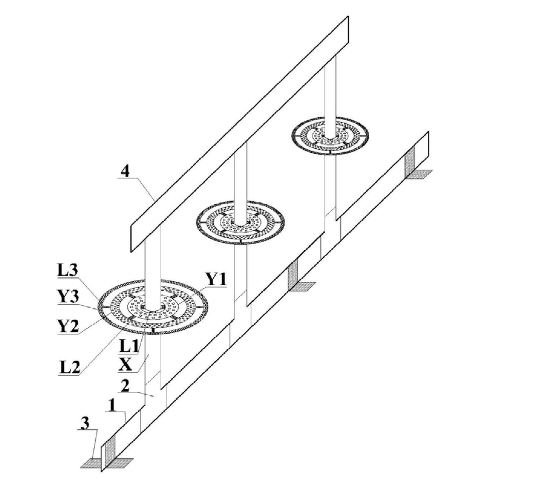 Rotary microporous aeration circular coil system for treating sewage