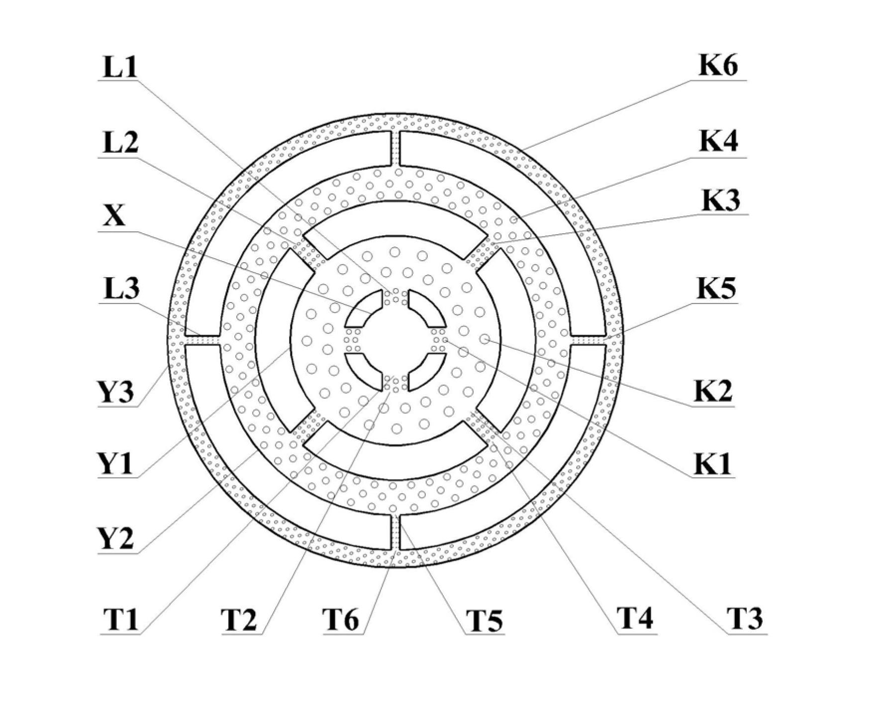 Rotary microporous aeration circular coil system for treating sewage