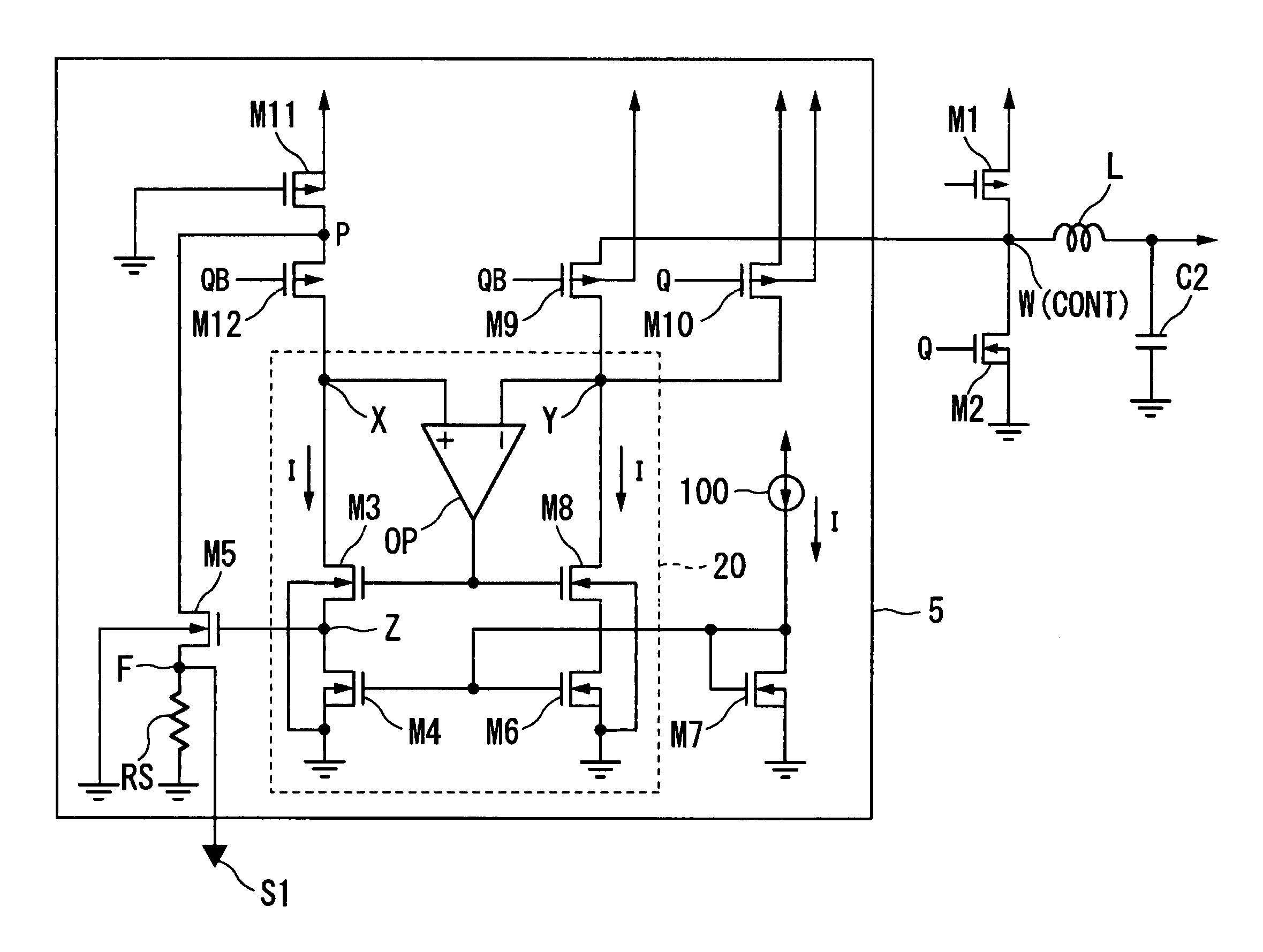 Current detector circuit and current mode switching regulator