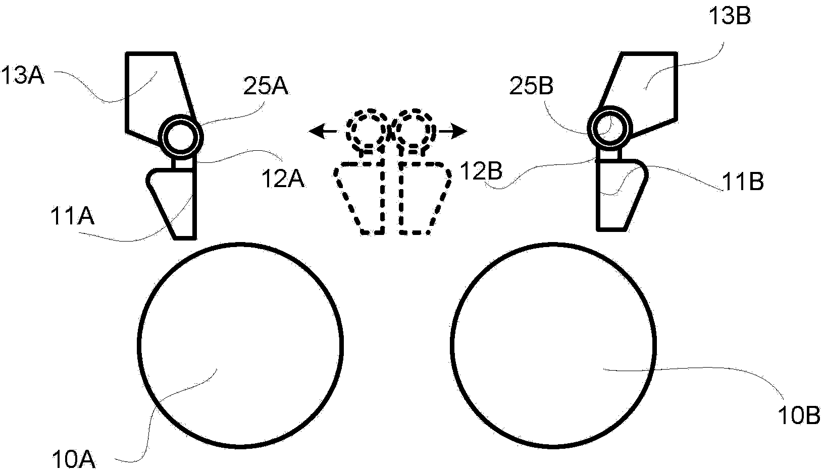 Method and device in a winder for webs, in particular feeding new cores to a winder