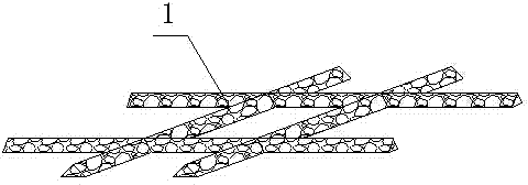 Sandy and stony construction waste gravel sand fixation structure and manufacturing method thereof