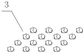 Sandy and stony construction waste gravel sand fixation structure and manufacturing method thereof