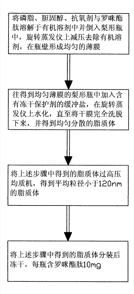 The method for preparing romidolipid liposome