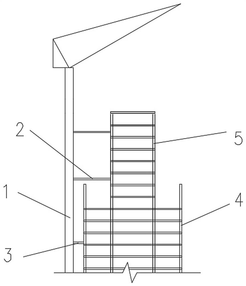 External tower crane alternate conversion attachment system and construction method