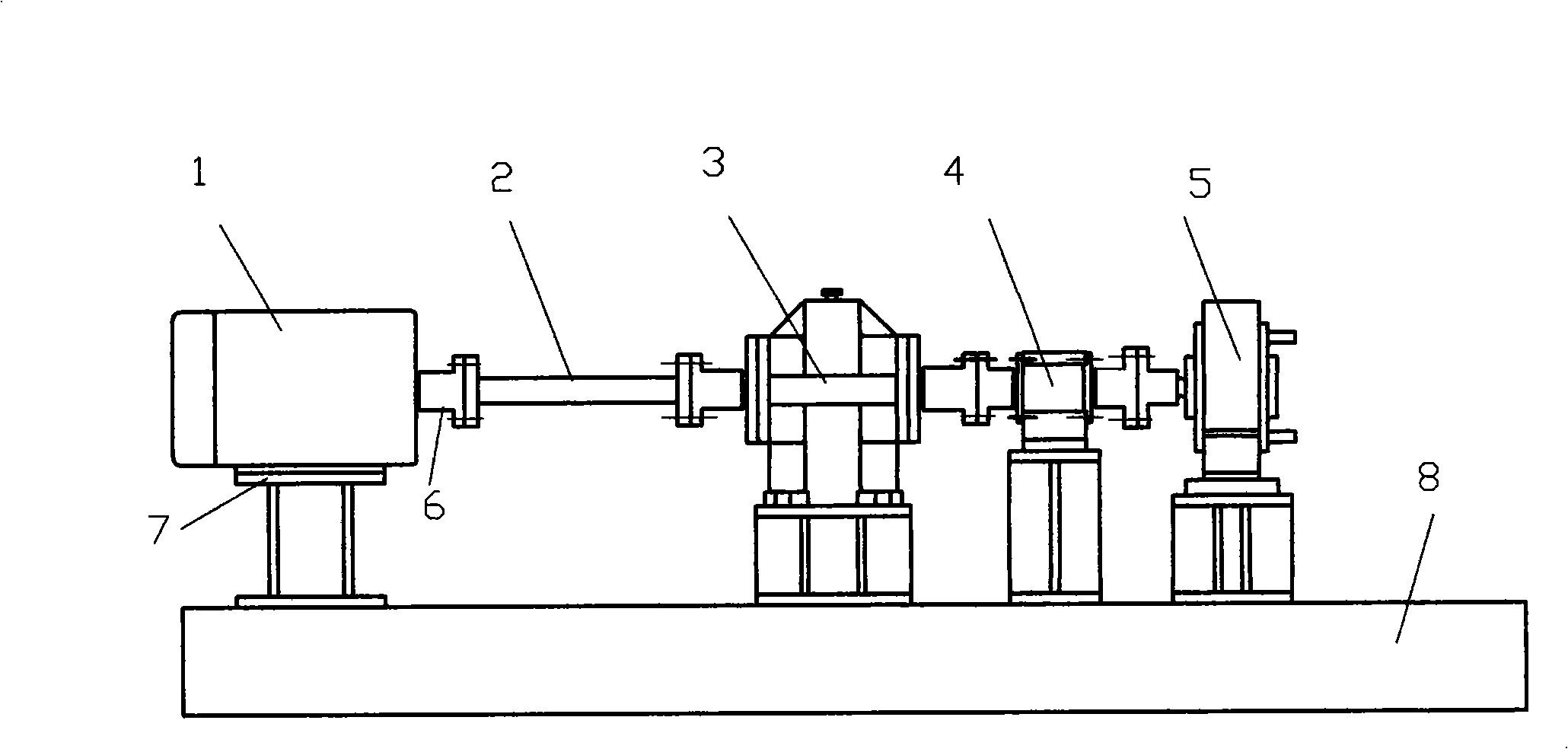 Combined type rotating machinery combined failure diagnose test apparatus