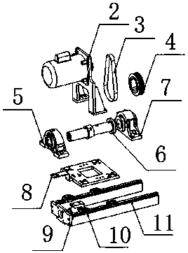 Swing delivery transmitting device for candy processing transportation