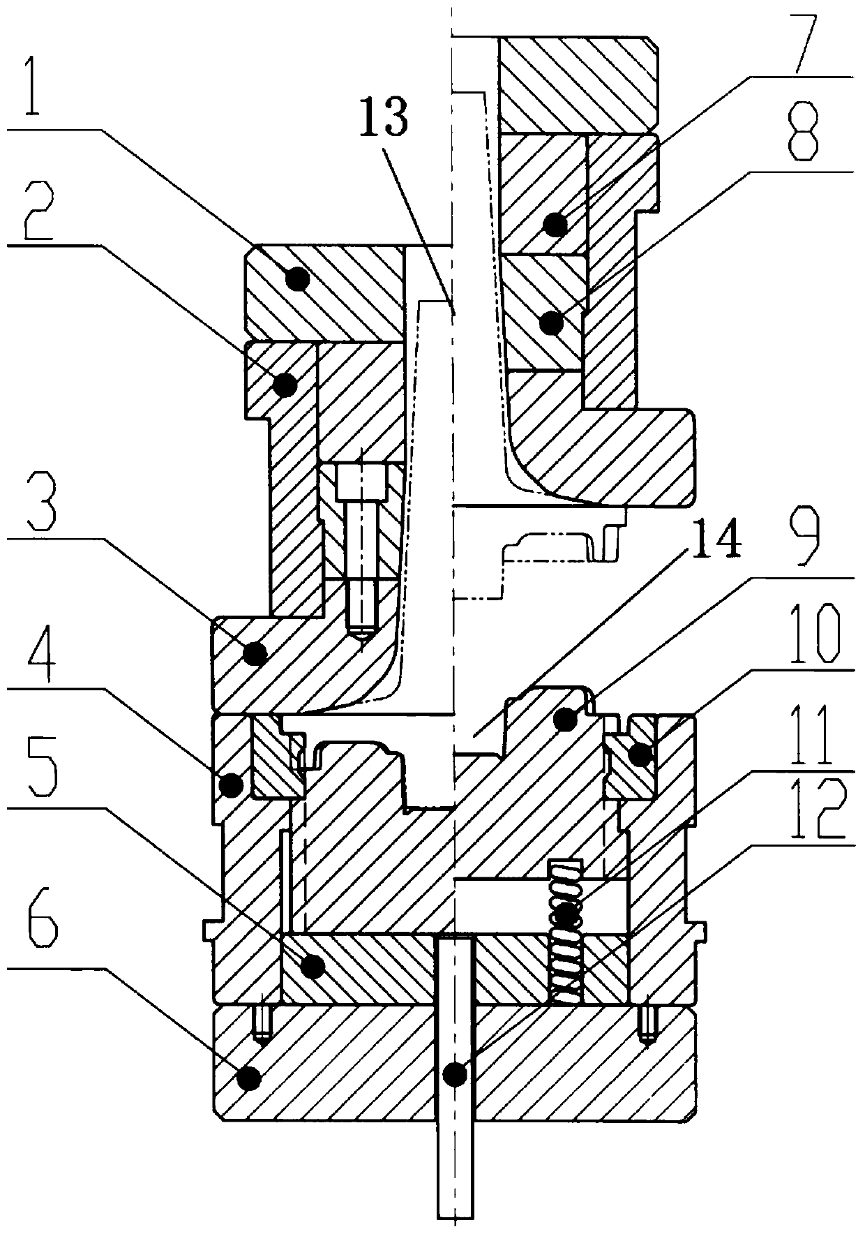 Shaping process for adjusting boundary dimension of tooth part with tooth shaft