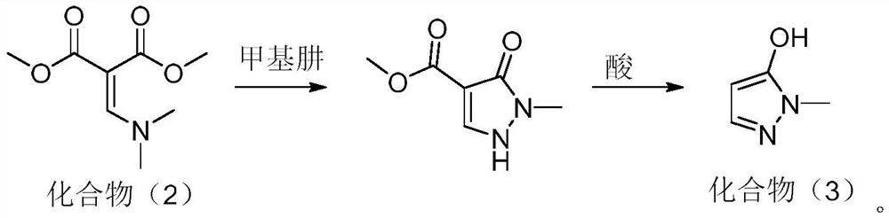 Preparation method of pyrazole type herbicide intermediate 1-methyl-5-hydroxypyrazole