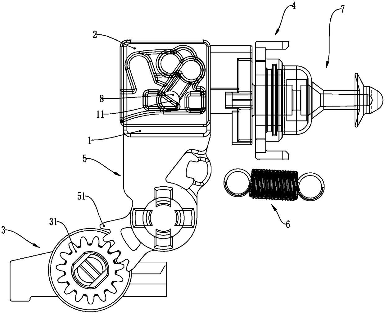 Dish-washing machine distributor achieving mutual noninterference of powder and liquid during output