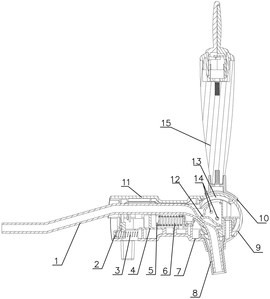 A kind of faucet structure of beer machine