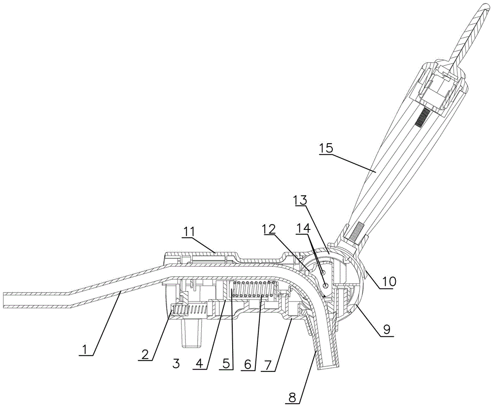 A kind of faucet structure of beer machine