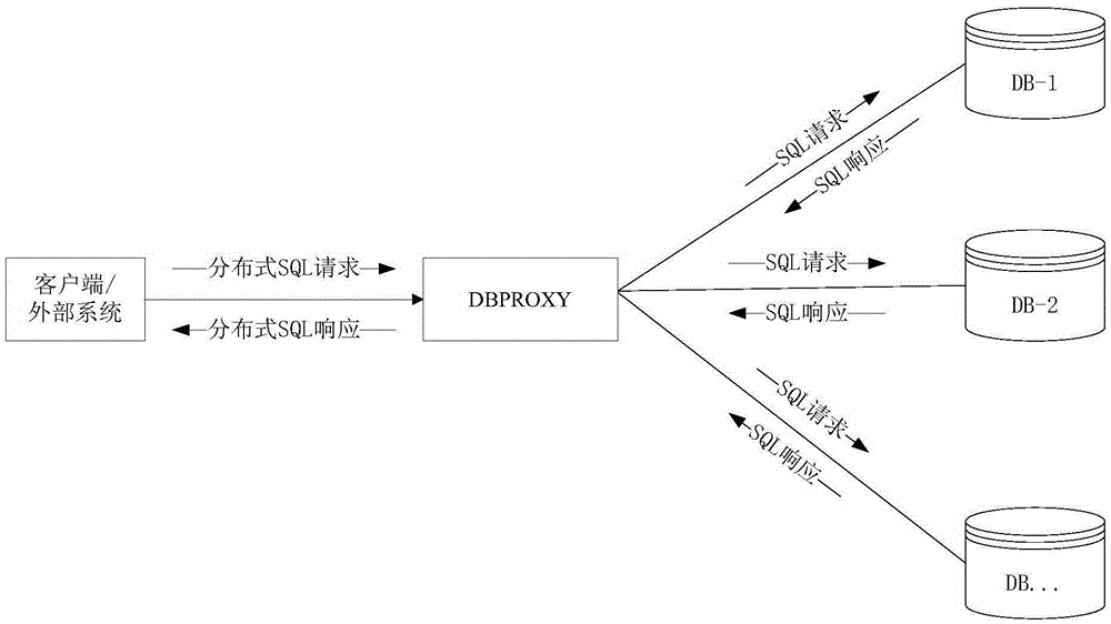 Execution method and device for databases