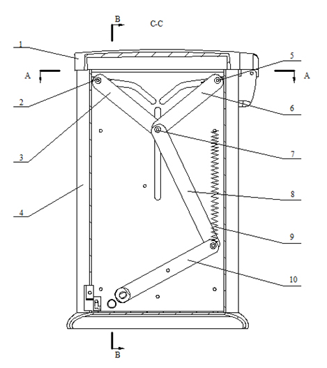 Convenient bagging garbage can and using method thereof