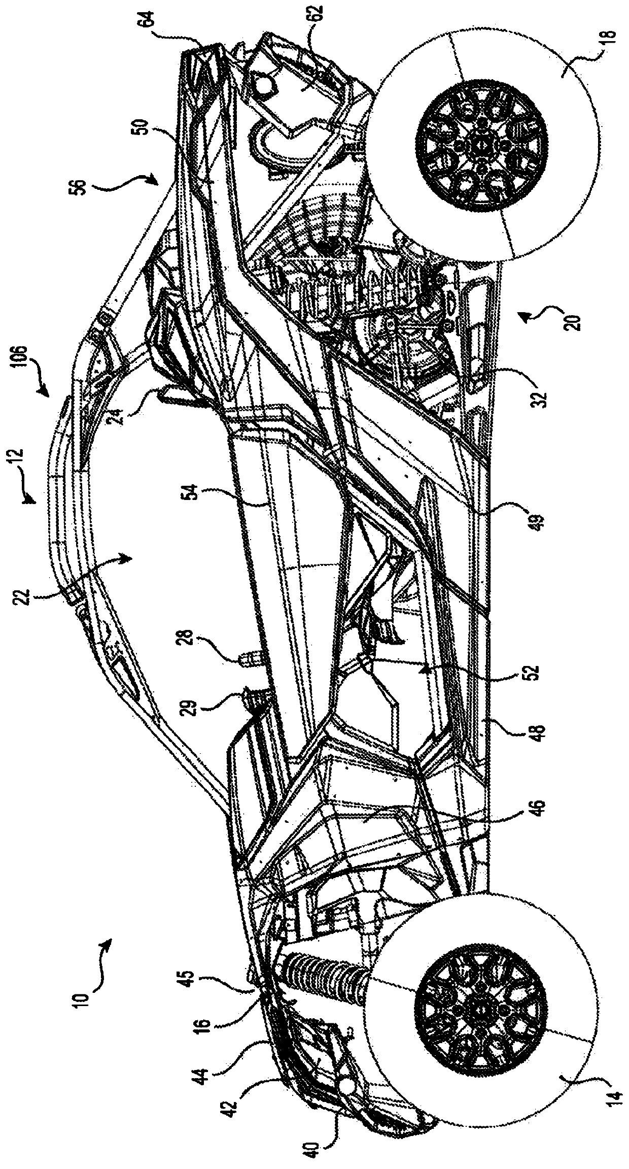 Rear suspension assembly for an off-road vehicle