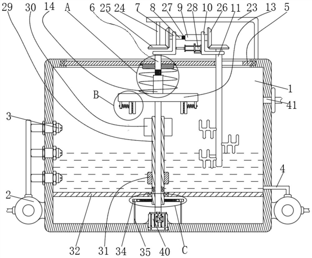 Sterilizing device for surgical instruments in obstetrics and gynecology department