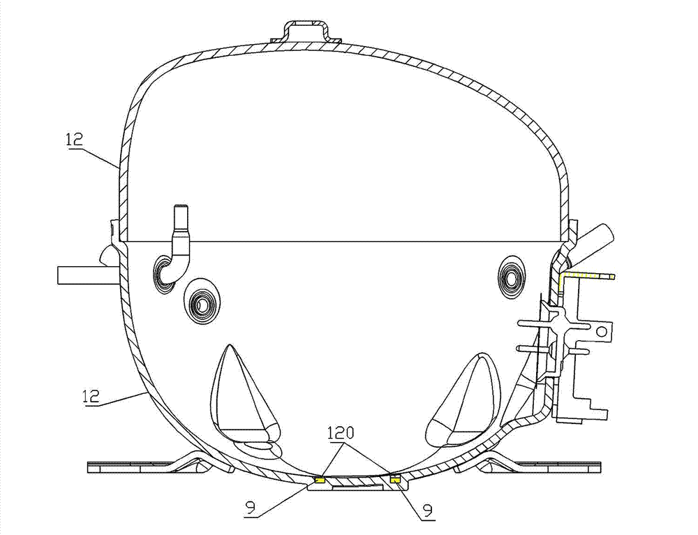 Refrigerator compressor and oil filter device