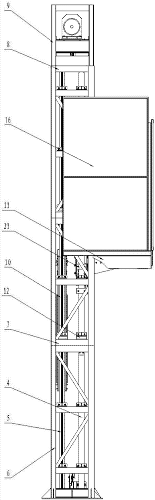 Recessed elevator