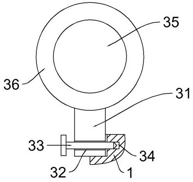 Baking lamp support and nursing bed for burn department