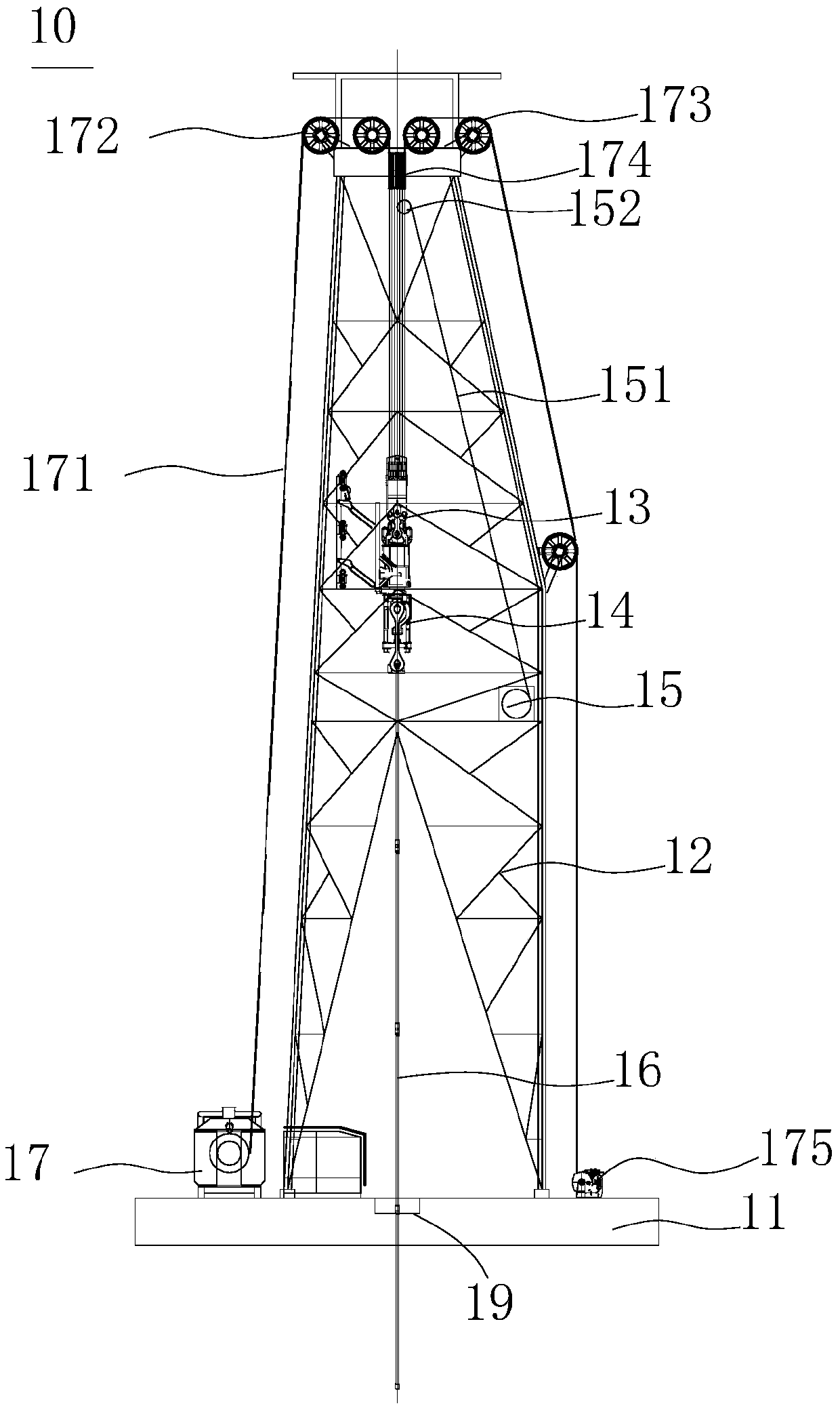 Drilling coring device and method as well as offshore floating platform