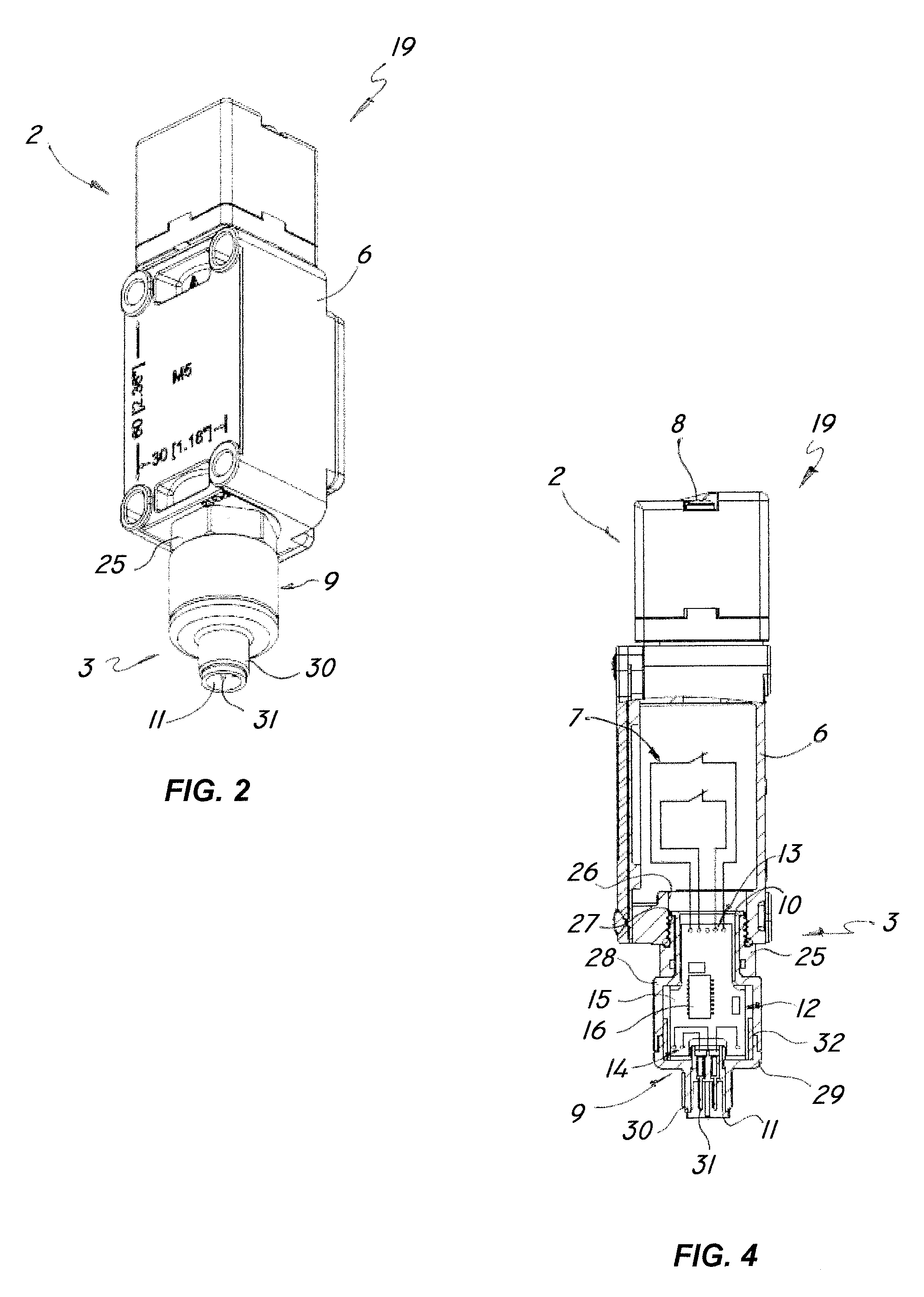 Adapter for connecting a switch device to a data bus and switch assembly comprising the adapter