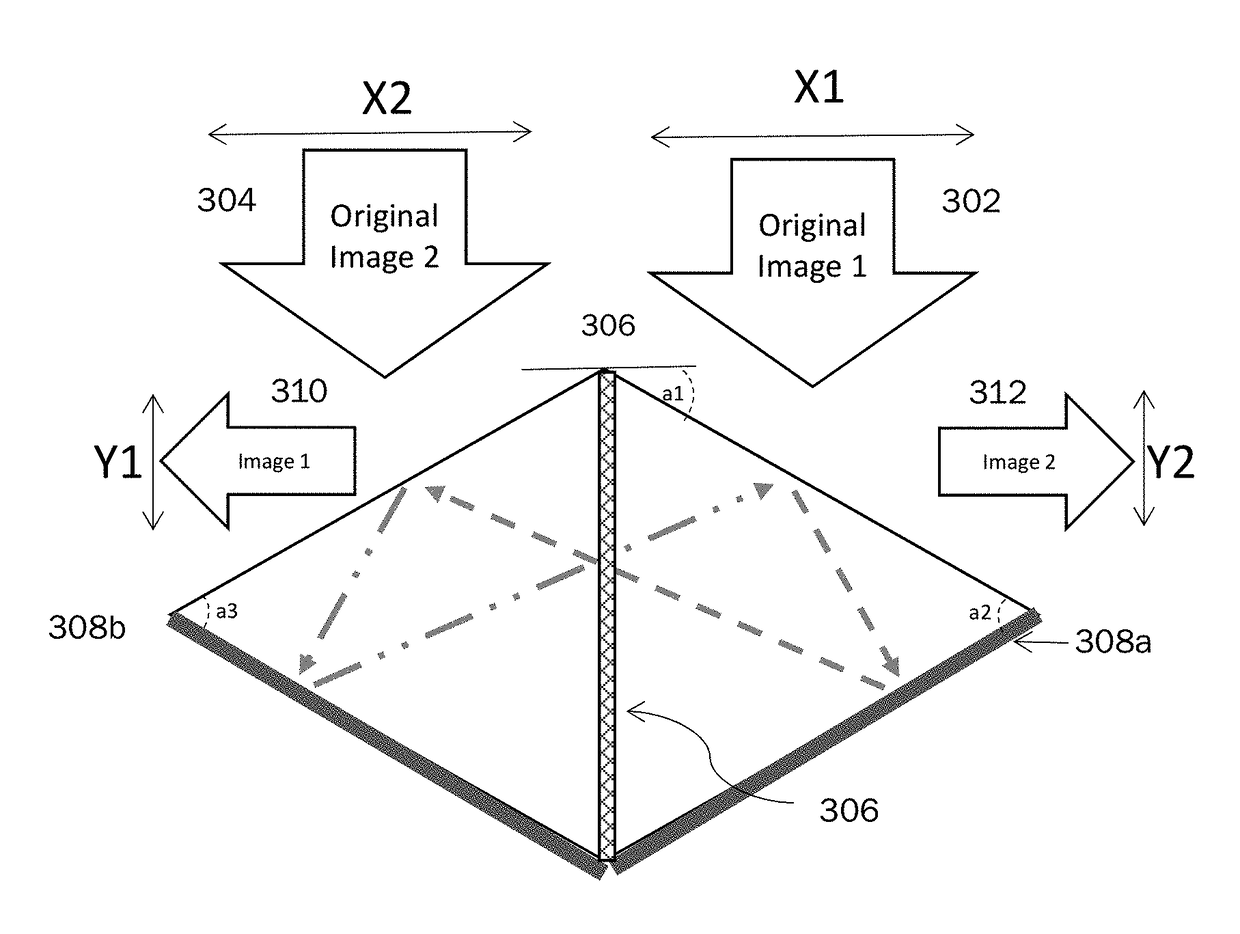 Diamond shaped lens system