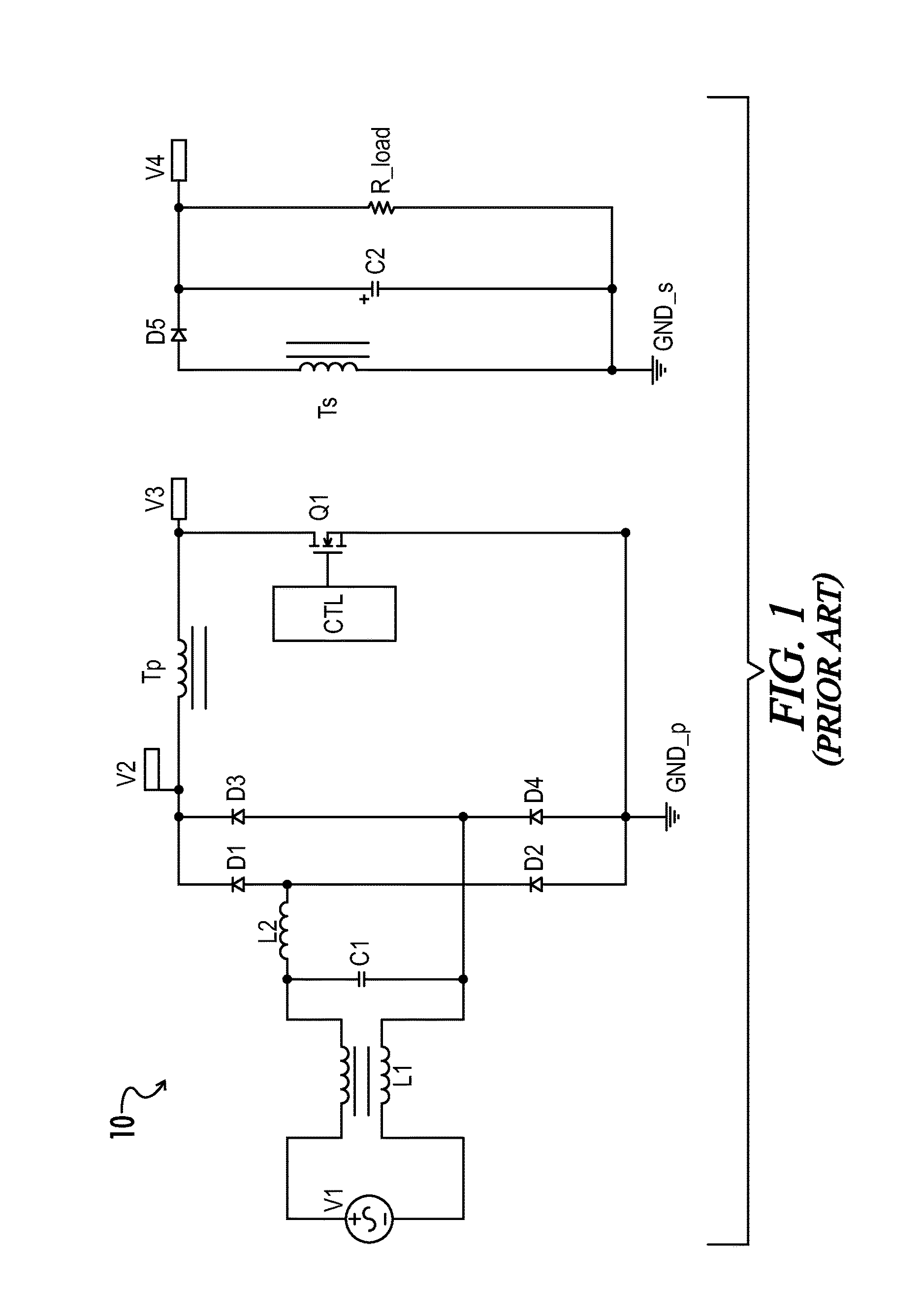 Multi-stage flyback converter for wide input voltage range applications