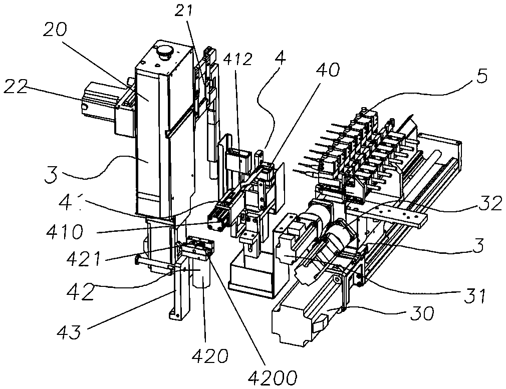 Precision multi-axis automatic wire stripping and tin dipping device and wire rod machining method