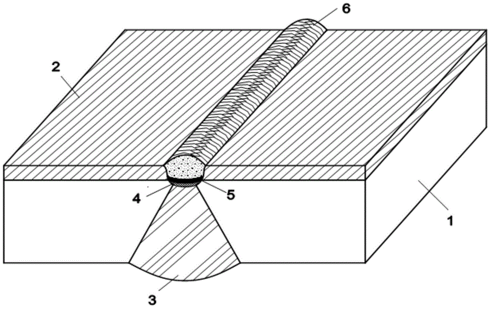 Vanadium/copper solid solution transition connection-based welding process for titanium-containing metal layer/pipeline steel layer composite board