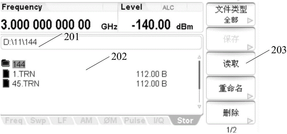 Measurement equipment with file reading function and file reading device