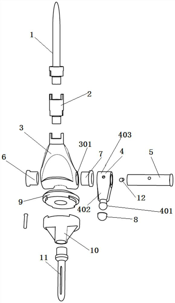 Assembled distal femur tumour type bionic prosthesis containing universal assembly