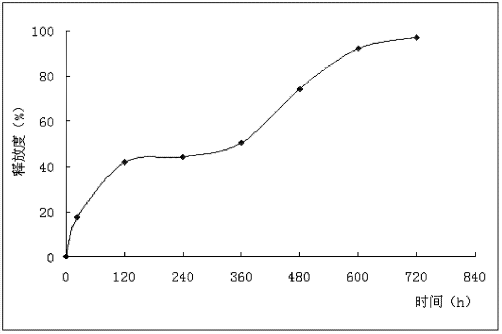 Chemotherapy drug pulse sustained-release implant agent and preparation method thereof