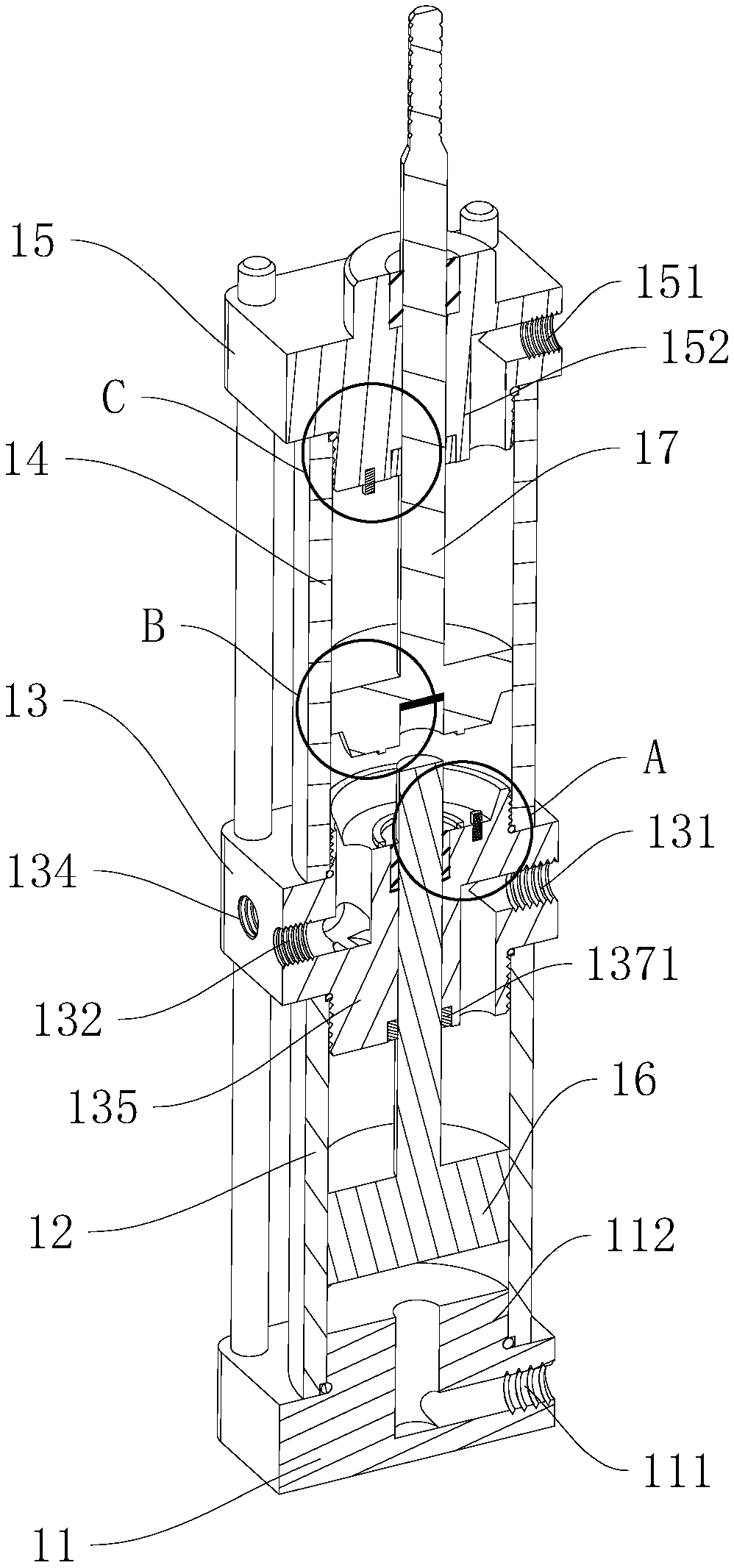 A combined booster cylinder