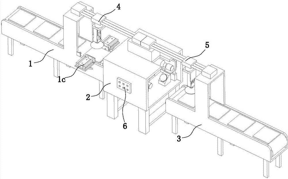 Automatic feeding and discharging device for glass edge grinding machine