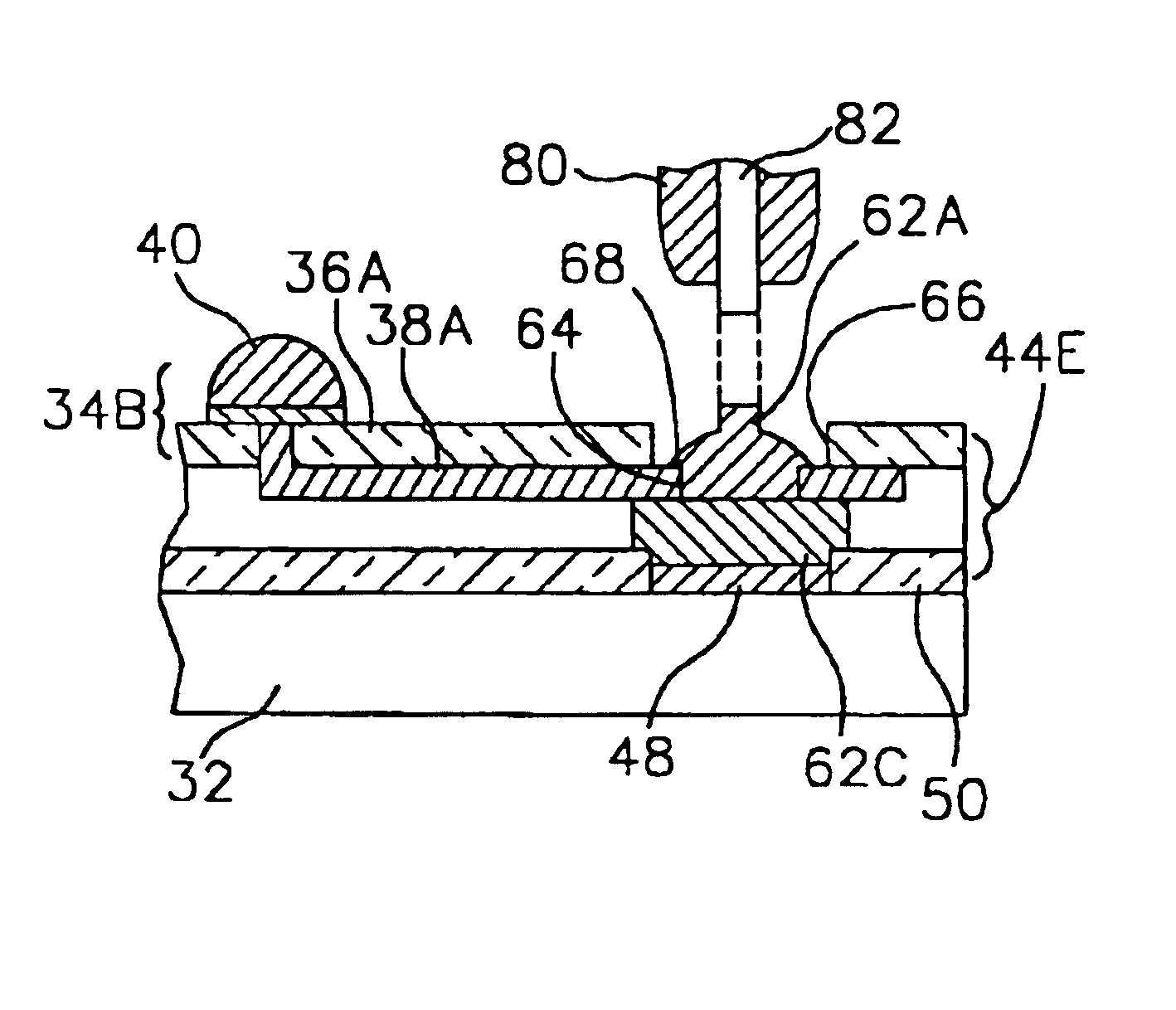 Semiconductor package having flex circuit with external contacts