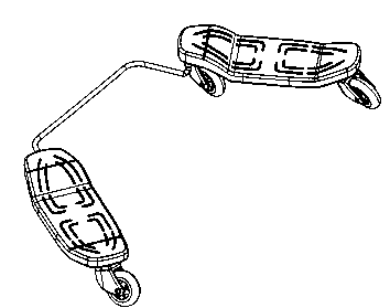 Lower connecting rod-shaped breaststroke sliding plate