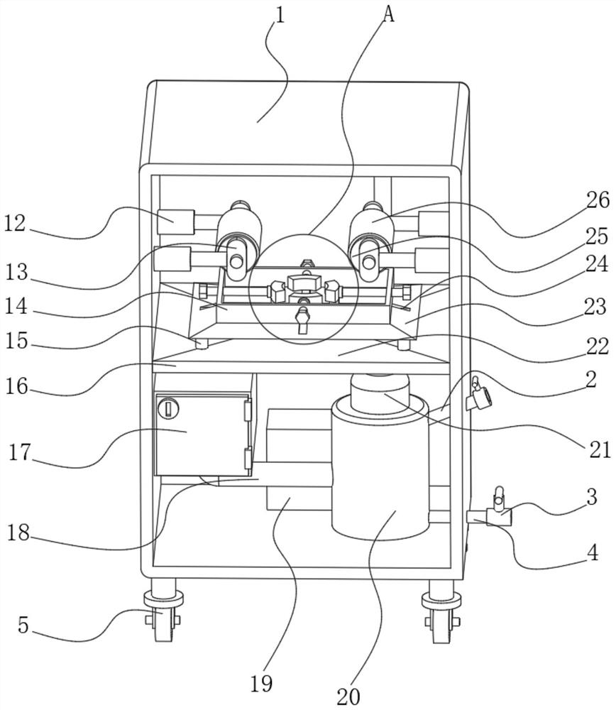 Semi-automatic mold polishing device capable of preventing flying chips